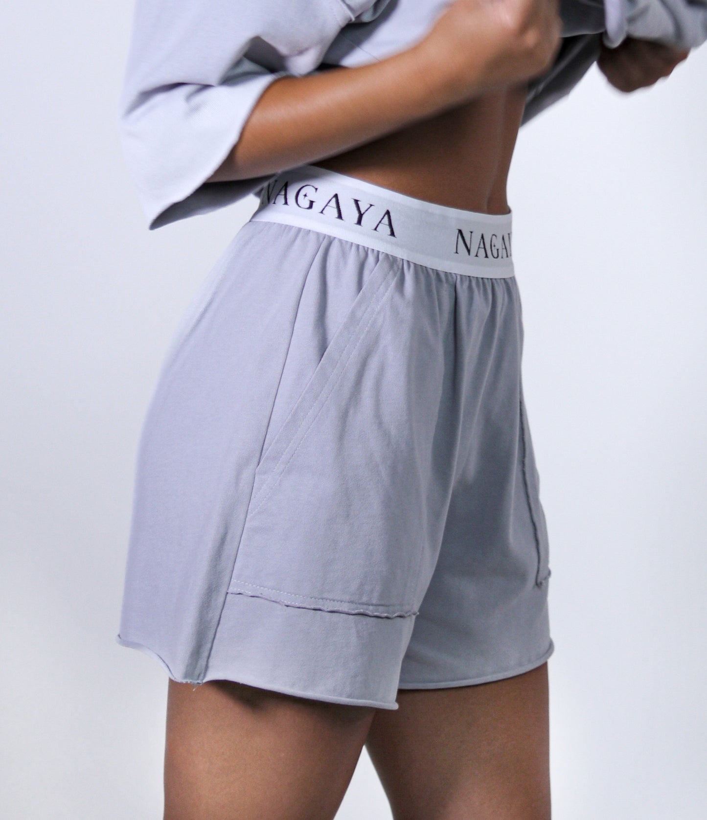 Cotton Shorts in light gray